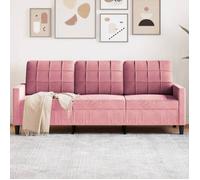 ""NEW 2026"" Canapé moderne - Design ergonomique - pour salon - à 3 places Rose 180 cm Velours L2496