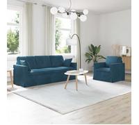 ""NEW 2026"" Canapé moderne - Design ergonomique - pour salon - lot de 2 - Sofa set - 4-6 PERSONNES - Bleu 198x78x80 cm L1808