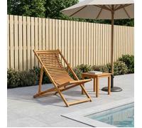 ""NEW 2026""Chaise longue/Transat - 3 Position Bois d'eucalyptus massif Naturel 60,5 x 96,5 x 90 cm,8.9 kg FR42402