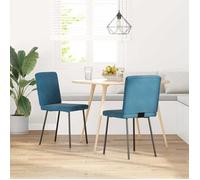 ""NEW 2026"" Chaises à manger lot de 2, Chaises de Cuisine/BUREAU, Bleu Velours 45x54x83 cm L680