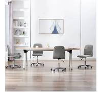""NEW 2026"" Chaises à manger lot de 4, desgin Scandinave, Pour 4 personnes, gris clair tissu 56x43x84-94 cm L30