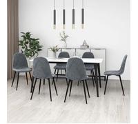 ""NEW 2026"" Chaises à manger lot de 6, desgin Scandinave, Pour 6 personnes, gris foncé velours 45x53.5x83 cm L51