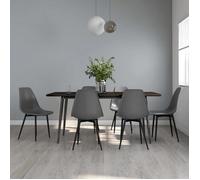 ""NEW 2026"" Chaises à manger lot de 6, desgin Scandinave, Pour 6 personnes, gris PP 46x52x84 cm L36