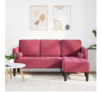 ""NEW 2026"" Ensemble de Canapés - 1 Sofa-set - moderne - avec coussin Bordeaux Polyester 173x131x67 cm L1709