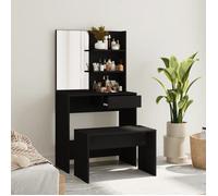""NEW 2026"" Ensemble de coiffeuse Moderne, 1 PERSONNE, noir 74,5x40x141 cm L4336