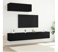 ""NEW 2026"" Ensemble meuble TV lot de 3, Placards TV, Chêne noir Bois d'ingénierie 200x30x30 cm L7855