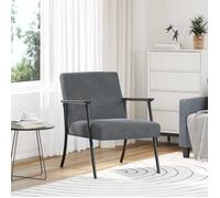""NEW 2026"" Fauteuil-chaise simple - 1 pc - Poids maximal: 110 kg - Gris foncé 59x75x78 cm Velours L6757