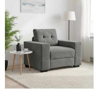 ""NEW 2026"" Fauteuil gris foncé 100x78x80 cm velours L2619