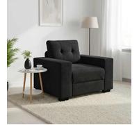 ""NEW 2026"" Fauteuil noir 100x78x80 cm velours L2620