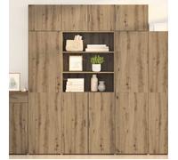 ""NEW 2026"" Haut Armoire Classique, Buffet haut pour salon, Chêne artisanal 80x42,5x185 cm L3794