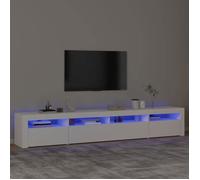 ""NEW 2026"" LED Meuble TV/hifi, 1 PC, Cabinet TV/SALON, Blanc 240x35x40 cm L8117