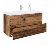 ""NEW 2026"" Meuble de Lavabo de Bain - 1 PC - Armoire d'évier - avec bassin et robinet intégrés vieux bois 90x38.5x45 cm L6259