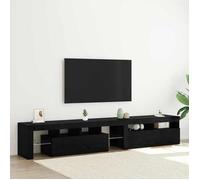 ""NEW 2026"" Meuble TV lot de 2, Placards TV, Chêne noir 230x36,5x40 cm Bois d'ingénierie L7995