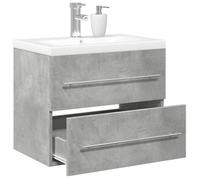 ""NEW 2026"" Mobilier de salle de bain - lot de 2 - gris béton 60x38.5x48 cm L5975
