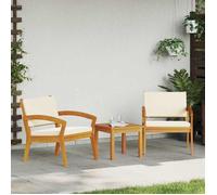 ""NEW 2026"" Set de Table Bistro - avec coussin lot de 3 - pour Balcon, Terrasse -Marron Polyester 59.5x70.5x72.5 cm S360