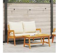 ""NEW 2026"" Set de Table Bistro - lot de 2 - pour Balcon, Terrasse - Huile Naturelle Bois d'Acacia Massif 90x45x40 cm S357