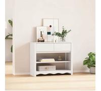 ""NEW 2026"" Table d'appoint( 1 pc) - Console meuble - avec tiroir Drammen Blanc 89,5x37x73 cm L1190