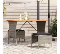 ""NEW 2026"" Table de balcon - 1 pc - look élégant - avec dessus en bois d'acacia gris 105x75x72 cm L1355