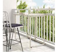 ""NEW 2026"" Table de balcon - 1 pc - look élégant - pliante gris clair 90x51x75 cm polyrotin L1364