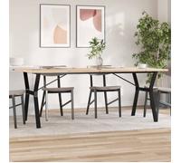 ""NEW 2026"" Table de repas(1 pc) - 4/6 personnes - cadre en Y 200x100x75,5 cm bois pin massif acier L658