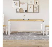 ""NEW 2026"" Table de repas(1 pc) - 4/6 personnes - Corona blanc 180x90x75 cm bois massif de pin L677