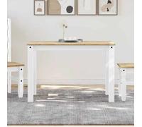 ""NEW 2026"" Table de repas(1 pc) - 4/6 personnes - Panama blanc 112x60x75 cm bois massif de pin L662