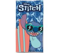 Serviette de plage ou de bain - DISNEY - Lilo et Stitch - 70x140 cm - 100% polyester 250 g/m² - Bleu
