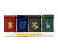 New English Teas Mini boîtes à thé Harry Potter avec thés anglais en vrac - écussons de maison, Gryffondor, Serpentard, Poufsouffle et Serdaigle