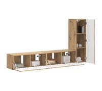 NEW Ensemble meuble TV - Marron MEUBLE HI-FI - TABLE TV - 3 pcs - Pour maison - Chêne artisanal Bois d'ingénierie_9506