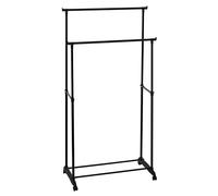 NEW HOME Noir Âne pour vêtements Double Barre, 80 x 43 x 160