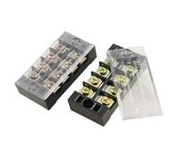 New Lon0167 Lot de 2 25 A fil Boîtier en plastique 4 positions Barrière connecteur Terminal Block(2 Stück 25A Kunststoffgehäuse 4 Positionen Drahtverbinder Barriere Anschlussblock