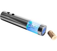 Majestic CVT 15 Tire-Bouchon électronique avec Batterie, Base de Recharge et Outil de découpe du Sceau, Jeu de lumières, Bleu et argenté