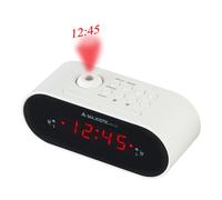 New Majestic RS-137 Réveil numérique Noir, Blanc