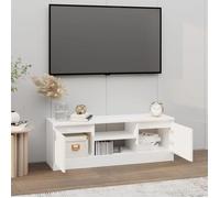 NEW MEUBLE HI-FI - Blanc - Armoire TV - Meuble TV - pour maison - avec porte Blanc 102x30x36 cm_5390
