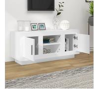 NEW MEUBLE HI-FI - Blanc - Armoire TV - Meuble TV - pour maison - blanc 102x35x45cm bois d'ingénierie_5384