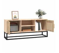 NEW MEUBLE HI-FI - Brun - Armoire TV - Meuble TV - pour maison - 105x30x45cm bois d'ingénierie et fer_8999