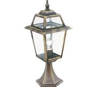 New Orleans - Lampe de socle rustique 50cm noir-doré verre clair IP44
