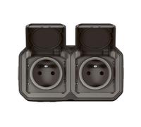 Legrand Prise de courant Plexo 069788L Double 2x2P+T Étanche Anthracite