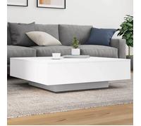 NEW Table basse bar contemporaine blanc 100x100x31 cm bois d'ingénierie 77210