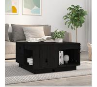 NEW Table basse bar contemporaine Noir 60x61x32,5 cm Bois massif de pin 27318