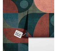 New Walls Papier Peint Motifs Abstraits Rose Rouge Bleu Salon, Cuisine, Chambre Papier Peint Non Tissé | 1.59x2.80m