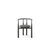 New Works Bukowski Chaise de Salle à Manger Noire & Pur Lin 080