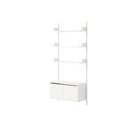 New Works Etagère Murale 1900 Bibliothèque Avec Portes Basses Blanc