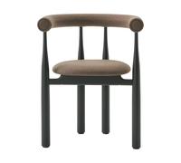 New Works Fauteuil Bukowski tapissé Black. Wooly Plus 1007