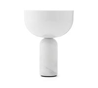 New Works Lampe de table portable Kizu White marble