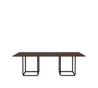 New Works Table à manger rectangulaire Florence smoked oak. structure noire