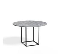 New Works Table à manger ronde Florence grey ruivina marble. ø 120 cm. structure noire