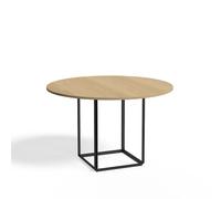New Works Table à manger ronde Florence natural oak. ø 120 cm. structure noire