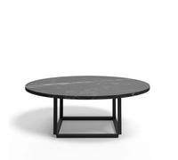 New Works Table basse Florence black marquina marble. ø 90 cm. structure noire