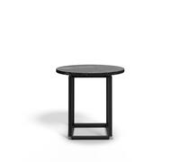 New Works Table d'appoint Florence black marquina marble. ø 50 cm. structure noire